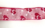  #9 PINK SATIN DOT HEARTS