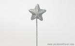  50MM GLIT STAR SILVER