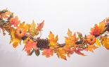  6'L PUMPKIN CONE BERRY GARLAND ORANGE MULTI