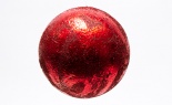  130mm Ball Orn W Glit Red