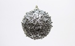  80mm Asteroid Ball Orn W Glit Silver