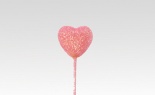 50mm Irid Puff Heart Pic Pink