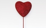  80MM FLAT HEART GLITTER