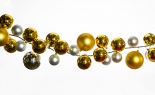  15' Ball Garland Mx Size/fin X139 Ball Gold Siler