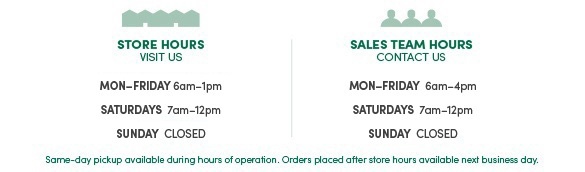 Visit Our Store | Monday Through Friday 6am - 1pm | Saturday 7am - 12pm